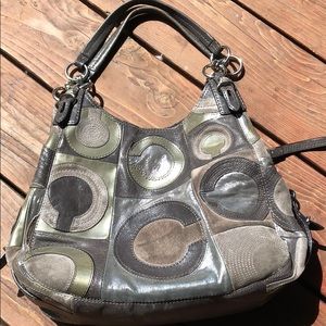 Coach Madison Maggie Inlaid Leather/Suede